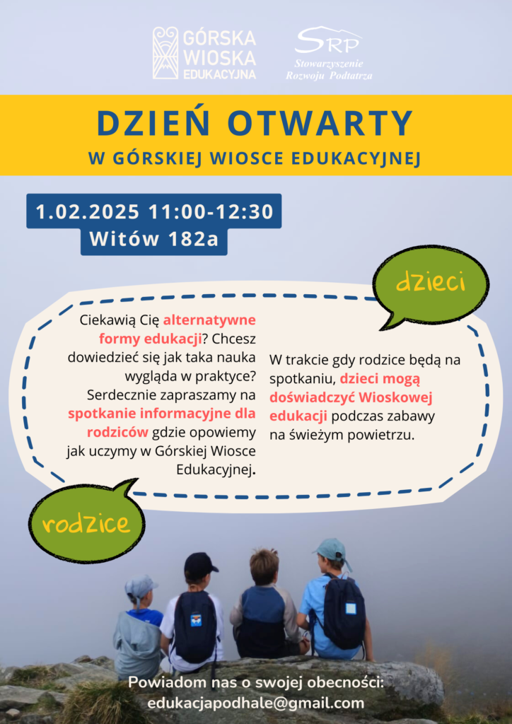 Dzień Otwarty w Górskiej Wiosce Edukacyjnej